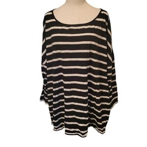 Lane Bryant Plus Stripe Top sz 34/36